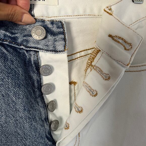 NWOT Pacsun Two Tone High Rise Straight Jeans Size 24 - Picture 6 of 8